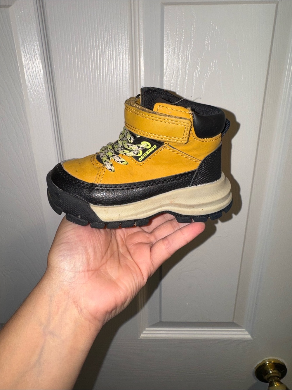 OshKosh B'gosh Yellow and Black Kids High-Top Boot